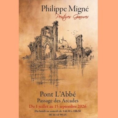 Migné-gravure-Peinture-Pont l'Abbé-exposition-galerie d'art-Finistère